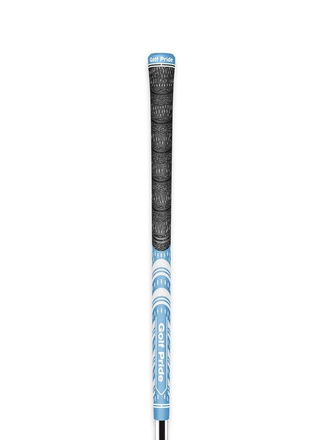 Golf Pride MCC Golf Club Grip - All-Weather Hybrid Grip - Brushed Cotton Cord & Pebbled Texture - Moisture-Wicking Technology - Midsize - Light Blue/White - Image 1